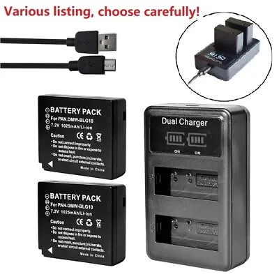 Battery Or Charger For Panasonic DMW-BLG10 DMC-TZ80 DMC-TZ100 DMC-LX100 DMC-GF6 • £7.72