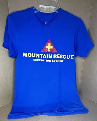 Disney Parks Expedition Everest Mountain Rescue Mens Blue Graphic T-Shirt Size S • $4.99