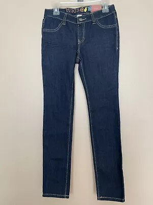 Mudd Jeans Size 10 Girls Jeggings Adjustable Waist Stretch Dark Wash Denim • $12