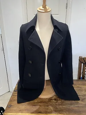 Ladies Hobbs Marilyn Anselm Smart Wool Blend Black Winter Coat Size UK 10 • £42.95