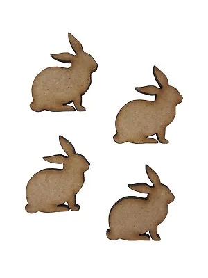 20x Rabbit Hare Bunny 3cm Wood Craft Embelishments Laser Cut Shape MDF • £3.15