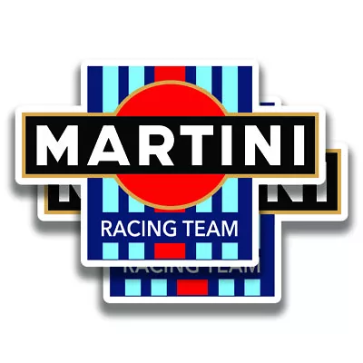 MARTINI RACING TEAM DECAL 2 Stickers Bogo Car Bumper Truck • £3.84