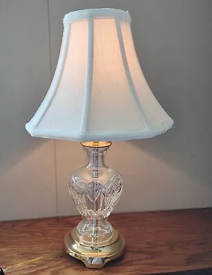 Waterford Crystal 17  Table Lamp W/Original Waterford Shade Accent Lamp  • $139.88