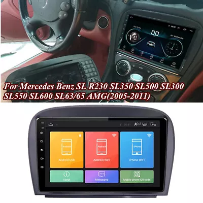 9'' Android 10.1 Stereo Radio GPS WiFi For Benz SL350 SL500 SL63/65 AMG 2005-11 • $169.09