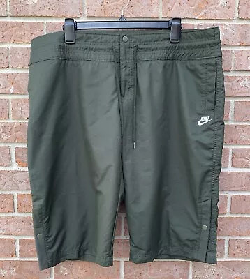 Nike Sportswear Capri 3/4 Length Leisure Drawstring Shorts Olive Green Men’s XL • $40