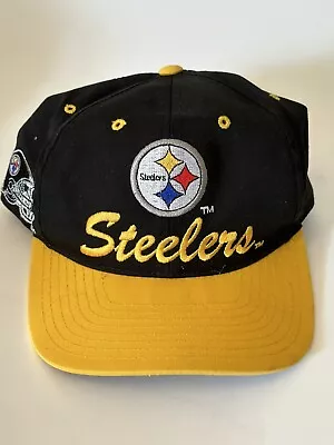 Vintage 90's NFL Snapback Hat Pittsburgh Steelers • $24.99