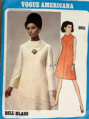 Vintage Vogue Americana Bill Blass Dress Pattern Size 10 #2055 • $15