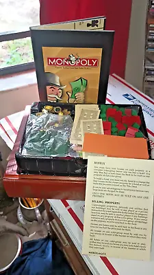 Monopoly Vintage Game Collection Wooden Library Book Shelf Wood Box 2005 Edition • $32