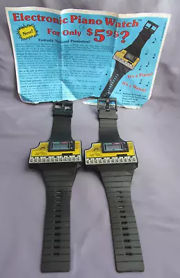 Rare! 1987 (2) Vintage Lcd Vintage Electronic Music Toy Piano Watches • $99.99