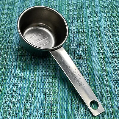 Vtg Stainless Steel 1/8 Cup Measuring Cup Standard Coffee Scoop W Metric Japan • $7.99