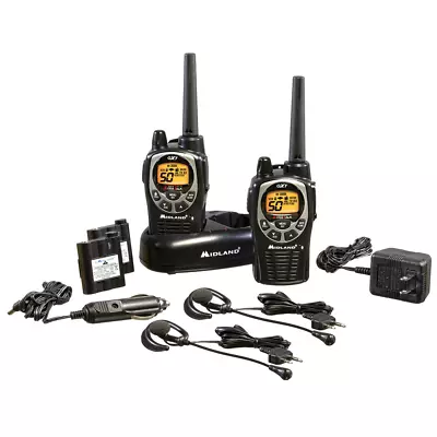 Midland GXT1000VP4 36Mile 50Channel FRS/GMRS Two-Way Radio (Pair) (Black/Silver) • $74.39