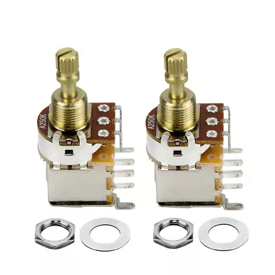 2PCS Copper Guitar Push-Push Potentiometer A250K Tone Audio Control Short Shaft • $9.99