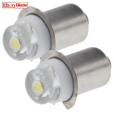 2X P13.5S 0.5W 3V-15V LED Upgrade Flashlight Bulb White Maglite D/C Cell 6000K • $6.99