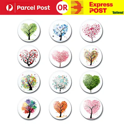 $6.97 • Buy 12pcs Fridge Magnets Tree Of Life Glass Stickers Whiteboard Decoration Home