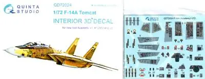 Quinta Studios 1/72 F-14A TOMCAT DECAL COLORED INTERIOR SET Academy • $13.99