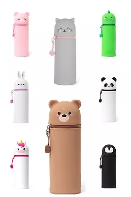 Legami 2 In 1 Pencil Case In Soft Silicone - Kawaii - Various Themes Animals • £12.99