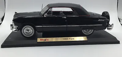 Maisto Special Edition 1:18 Black 1950 Ford Diecast Car W/Red Trim • $23.99