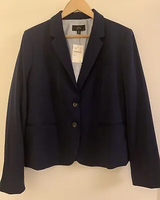 J Crew NWT 2XL Womens Schoolboy Notch Lapel Two Button Blazer Jacket Navy Blue • $65