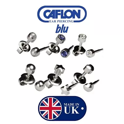 Caflon Set 6 Pairs Stainless Steel 4mm Earrings Ear Piercing Stud Hypoallergenic • £9.45