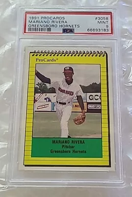 1991 Procards Mariano Rivera PSA 9 Mint Minors RC HOF Yankees #3058 • $40