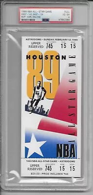 1989 NBA All Star Game Full Ticket PSA 4 KAREEM KARL MALONE MICHAEL JORDAN • $299.99