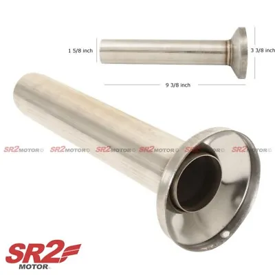 UNIVERSAL 3.5  STAINLESS Chrome COATED EXHAUST MUFFLER SILENCER REMOVABLE • $13.99