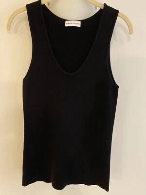 $70 • Buy Scanlan Theodore Black Crepe Knit Top - Size Large - BNWOT
