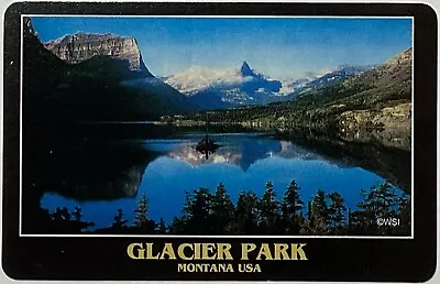 Glacier Park Montana Scenic View Vintage Single Swap Playing Card Queen Hearts • $1.95