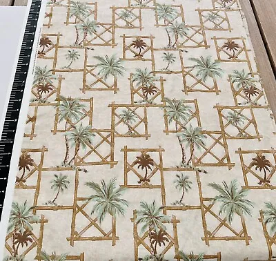 OOP Hawaiian Island Palm Breeze #6176 Quilting Cotton Fabric Springs Bamboo BTY • $12.99