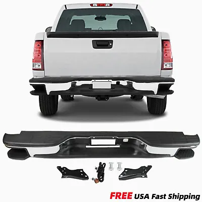 Chrome Rear Step Bumper W/Side Pad For Chevy Silverado GMC Sierra 1500 1999-2006 • $182.50