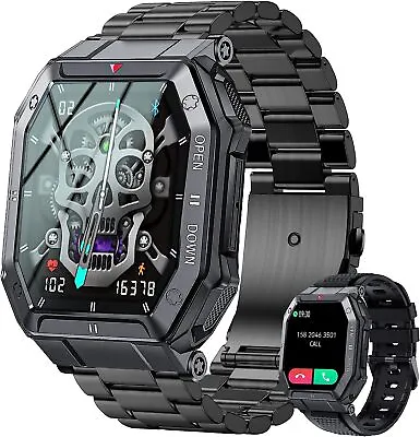 Military Smart Watch For Men 5ATM Waterproof (Answer/Make Call) Rugged Tactical  • $122.84