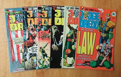 Run Of *6* 1983/Eagle Comics JUDGE DREDD: #1-6 (NM-/9.0/9.2) *Bright & Glossy!* • $69.95