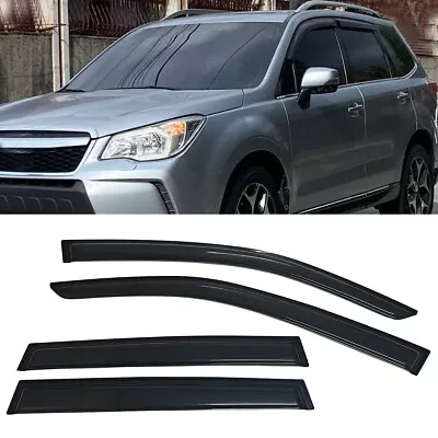 Fit 2014-2018 Subaru Forester Window Visors Sun Vent Shade Rain Wind Guard Smoke • $32.99