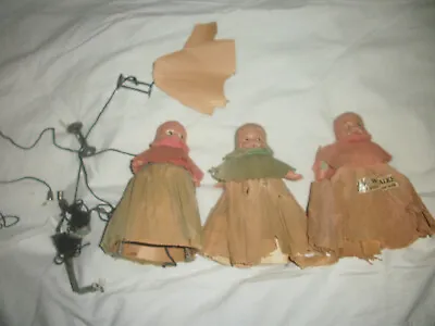 Lot Of 3 Celluloid Winnie Walker Mechanical Walking Doll Project Labels As Is   • $25