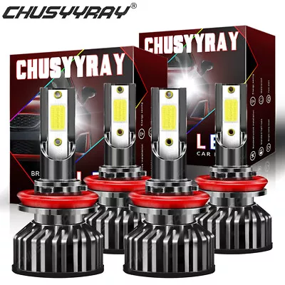 For 2014 Nissan Altima LED Headlight Bulbs Kit High + Low Beam Turbo Fan Cooling • $53.06