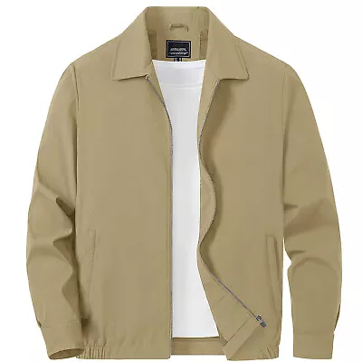 Men's Lightweight Bomber Jacket Full-Zip Spring Sport Track Coat Casual Outwear • $35.99