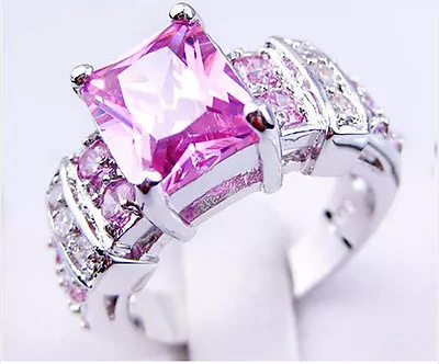 Size 6/7/8/9/10 - Stunning Lab Created Pink Sapphire Ring • $24.99