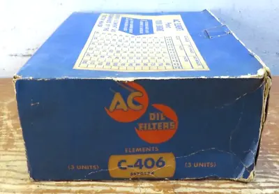 Vintage AC Tractor Oil Filter Element C-406 #5570144 Box Of 3 Units • $49