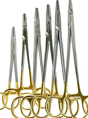 6 EA GERMAN T/C Mayo Hegar Needle Holder With Tungsten Carbide Surgical Dental • $64.39