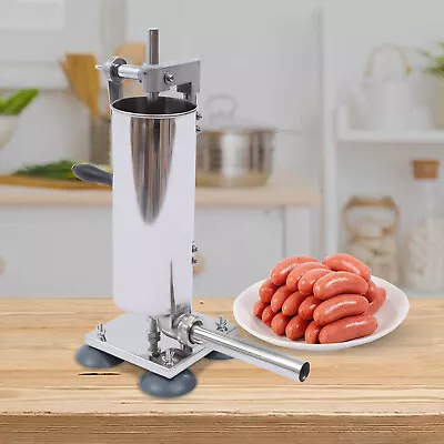 Vertical Hand-crank Sausage Maker Stuffer Filler Meat Machine Detachable HOT • $55