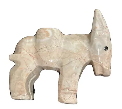 Vintage Hand Carved Stone Marble Alabaster Donkey Burro Mule Figurine Mexico 3” • $12.99