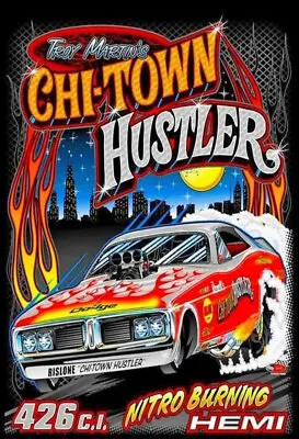 VRHTF VINTAGE STYLE VERY COOL NHRA CHI-TOWN HUSTLER SMOKES'EM UP 14 X 20  POSTER • $59.99