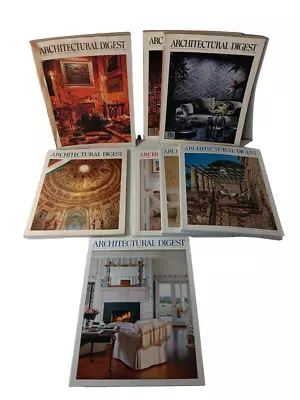 Vintage Architectural Digest Magazine Mixed Lot Of 8 From 1980-1996 (Worn Books) • $25