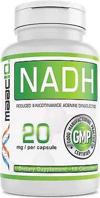 MAAC10 NADH 20mg For Energy Fatigue Mental Focus Immune & NAD+ Longevity...  • $46.95