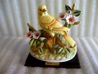 Vintage Jonathon Byron Royal Crown Porcelain Yellow Bird Figurine • $14.99