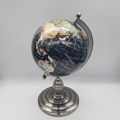 16  World Globe Semiprecious Gems Metal Stand • $79.99