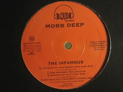 Mobb Deep The Infamous 2lp *disc 1 Only* 1995 Loud 07863-66480-1 Nas Raekwon Rap • $29.99