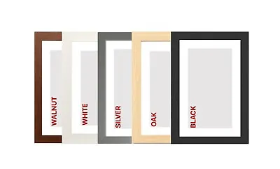 Picture Frames White Photo Frames Black Poster Frames With White / Ivory Mounts • £4.99