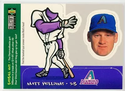 1998 Upper Deck Collector's Choice Series 2 Mini Bobbing Heads Matt Williams #3 • $3