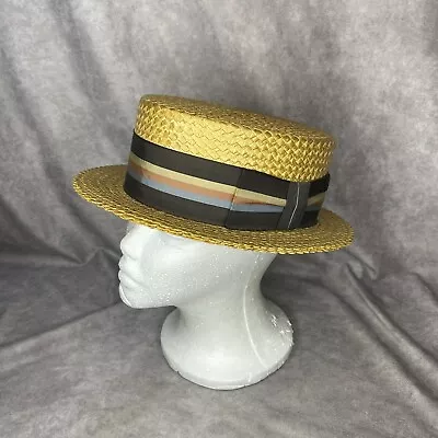 Vintage John B. Stetson Select Men’s Hand Straw Skimmer Hat Size 6 7/8 EUC • $129.99